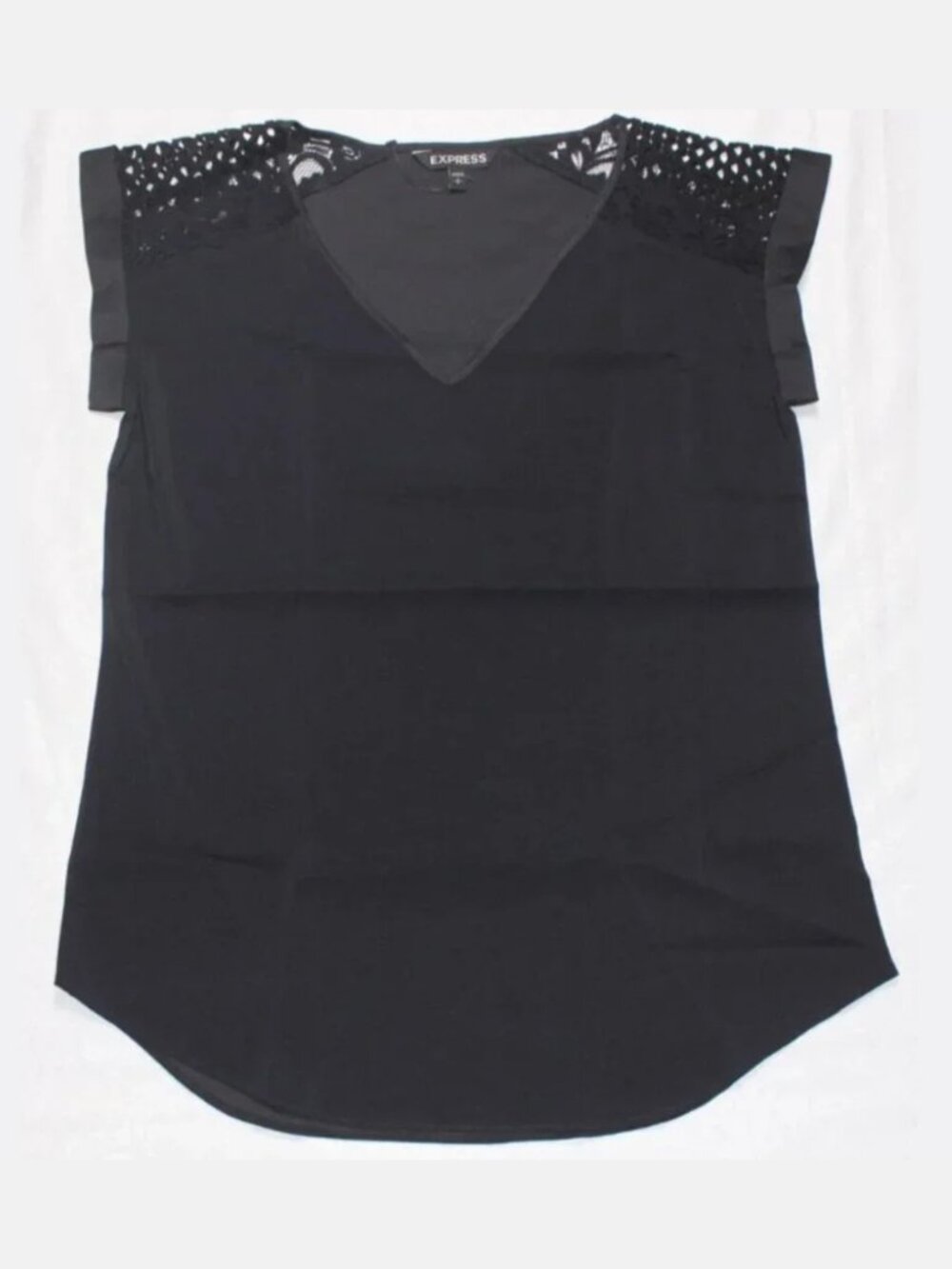 Express Women's Sleeveless Button-up Black Shirt NWOT Size S